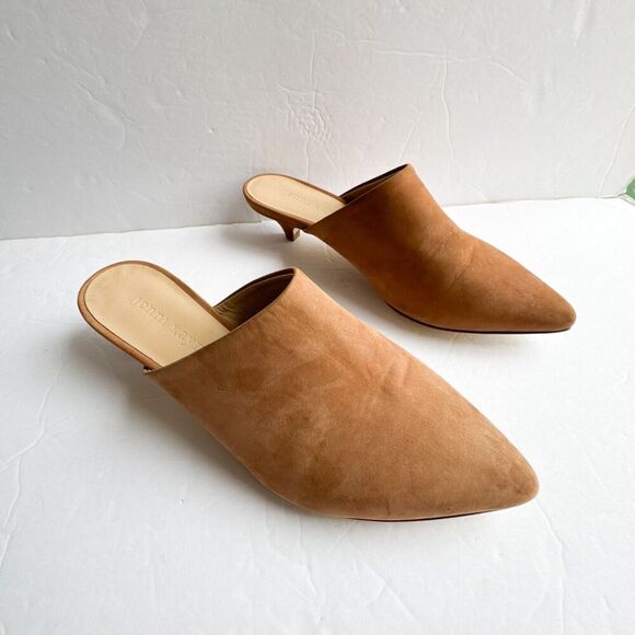 Jenni Kayne Walnut Brown Oiled Leather Kitten Heel Mule Size 36 - Picture 4 of 16